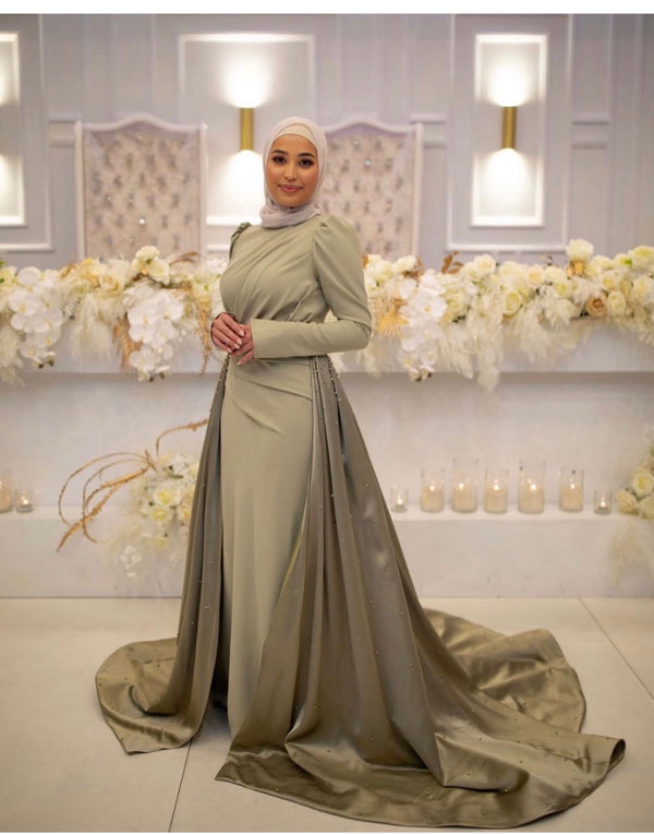 SAGE GOWN BY MISS SARYTA SAGE