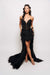 AMY FEATHER GOWN BLACK