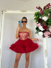 ARABELLA MINI DRESS RED