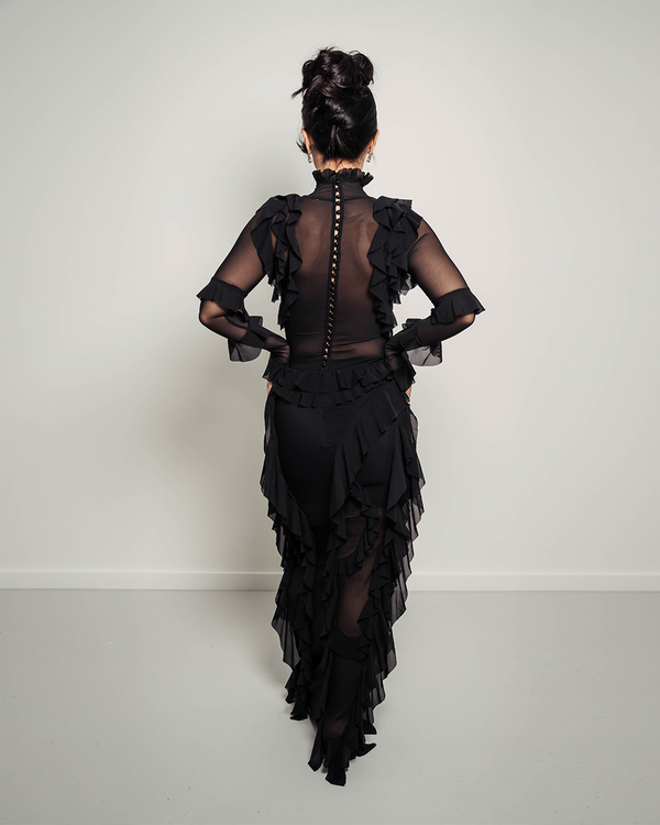 SPAIN MAXI DRESS BLACK