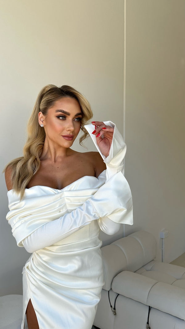 BELLE MINI DRESS BY MY SECRET WARDROBE WHITE