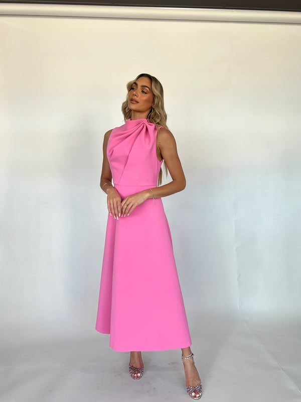 COSMETIC MAXI DRESS BY MOSSMAN PINK