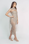 DALYLA FRINGE DRESS BY ALBINA DYLA NUDE