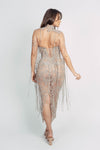 DALYLA FRINGE DRESS BY ALBINA DYLA NUDE