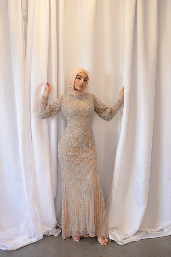 DIANA BELLE SLEEVE FLOOR BY MY SECRET WARDROBE NUDE