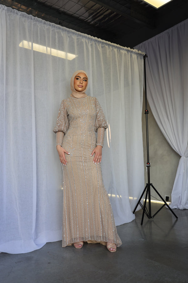 DIANA BELLE SLEEVE FLOOR BY MY SECRET WARDROBE NUDE