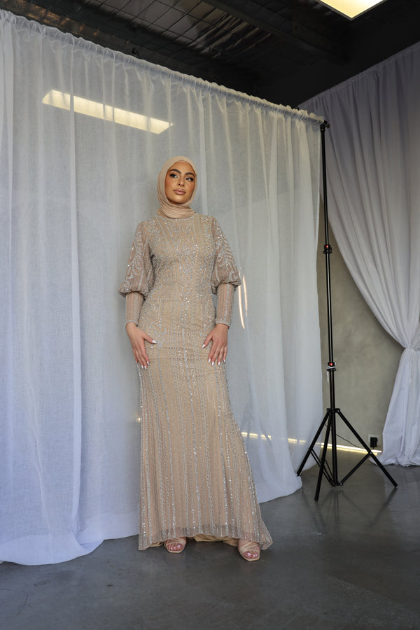 DIANA BELLE SLEEVE FLOOR BY MY SECRET WARDROBE NUDE