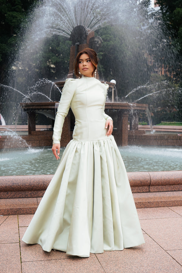 GENEVIEVE GOWN BY MY SECRET WARDROBE GREEN