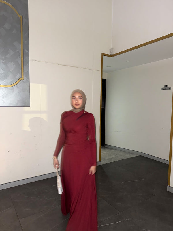 FANCY CUT OUT MAXI DRESS GREY BY CICI RED