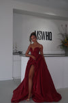 JAMILLA RUFFLE GOWN RED