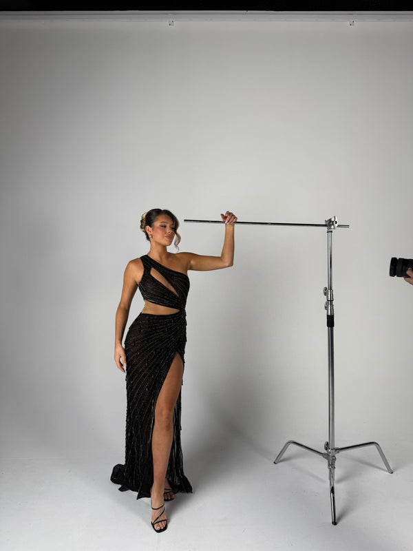 THORN GOWN BY MY SECRET WARDROBE BLACK