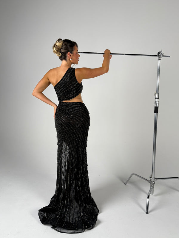 THORN GOWN BY MY SECRET WARDROBE BLACK