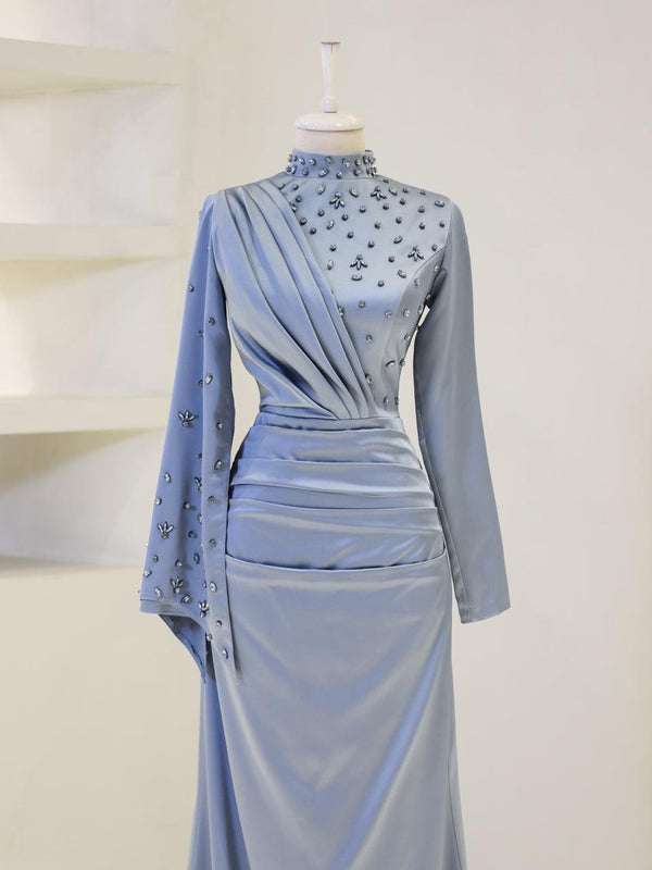 TEAL MAXI DRESS BLUE