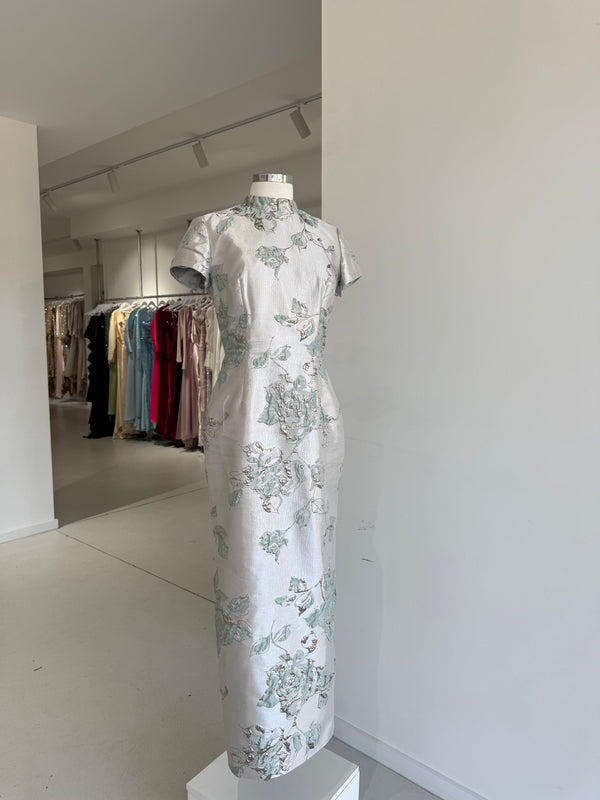 BROCADE SHORT SLEEVE DRESS BY FATIMA K