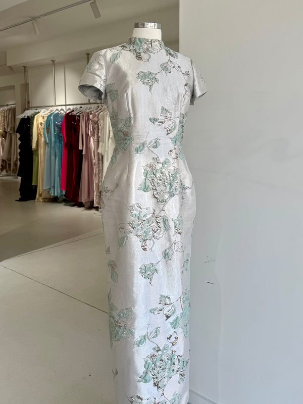 BROCADE SHORT SLEEVE DRESS BY FATIMA K