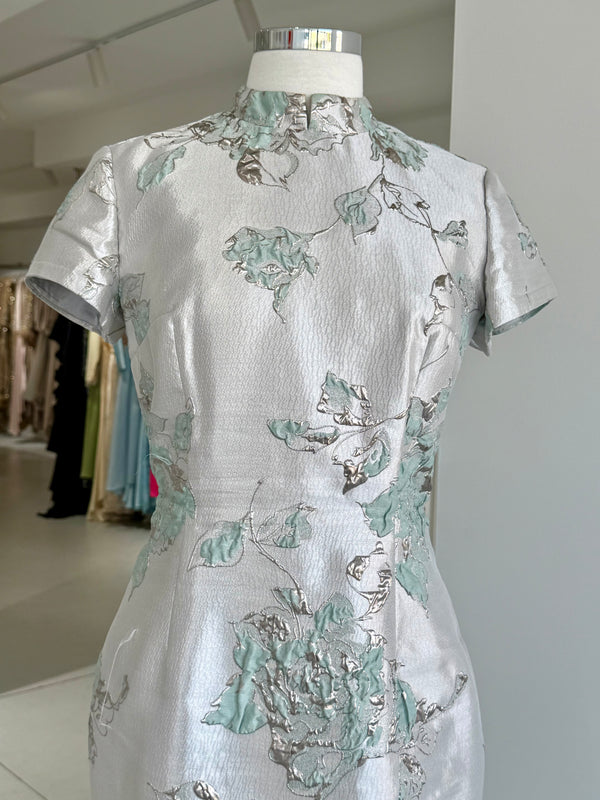 BROCADE SHORT SLEEVE DRESS BY FATIMA K