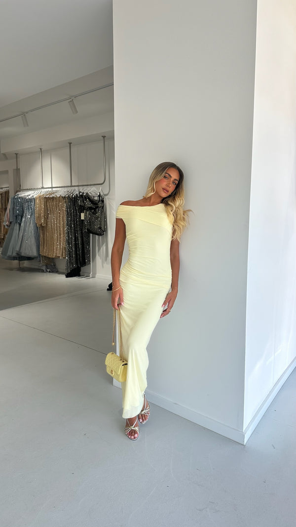 BROOKE MAXI DRESS BY MY SECRET WARDROBE LEMON