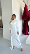 SHIMMY MAXI DRESS WHITE