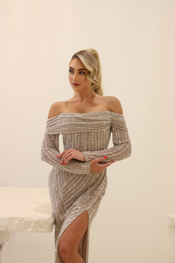 ISABELLA GOWN BY MY SECRET WARDROBE NUDE