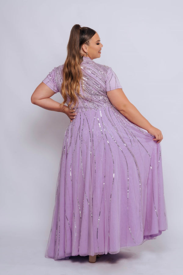 ROKSAR CAP SLEEVE BY MY SECRET WARDROBE LILAC