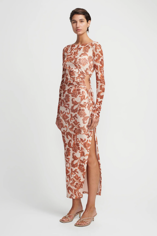 ATHENA DRESS BY HANSEN AND GRETEL ORANGE