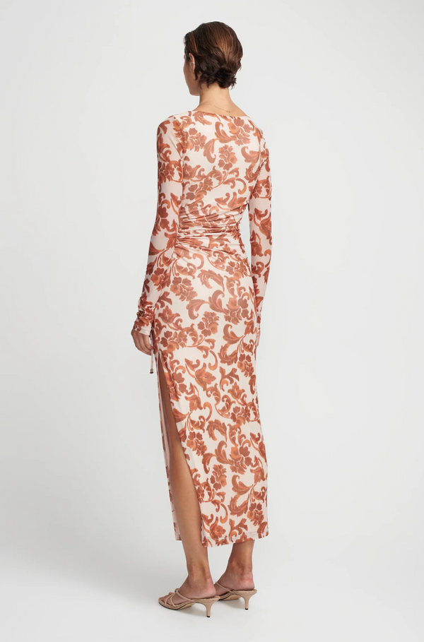 ATHENA DRESS BY HANSEN AND GRETEL ORANGE