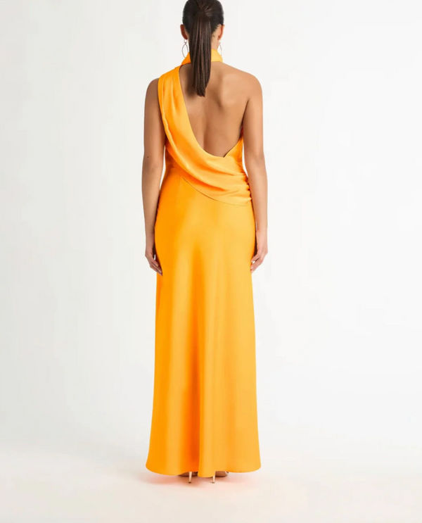 VENUS MAXI DRESS ORANGE BLUE
