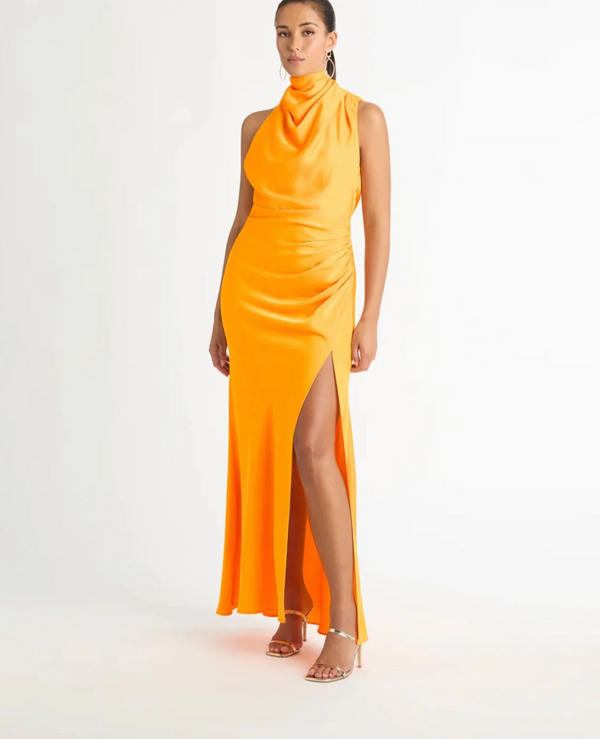 VENUS MAXI DRESS ORANGE BLUE