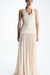 SHEER SKIRT MAXI DRESS NUDE