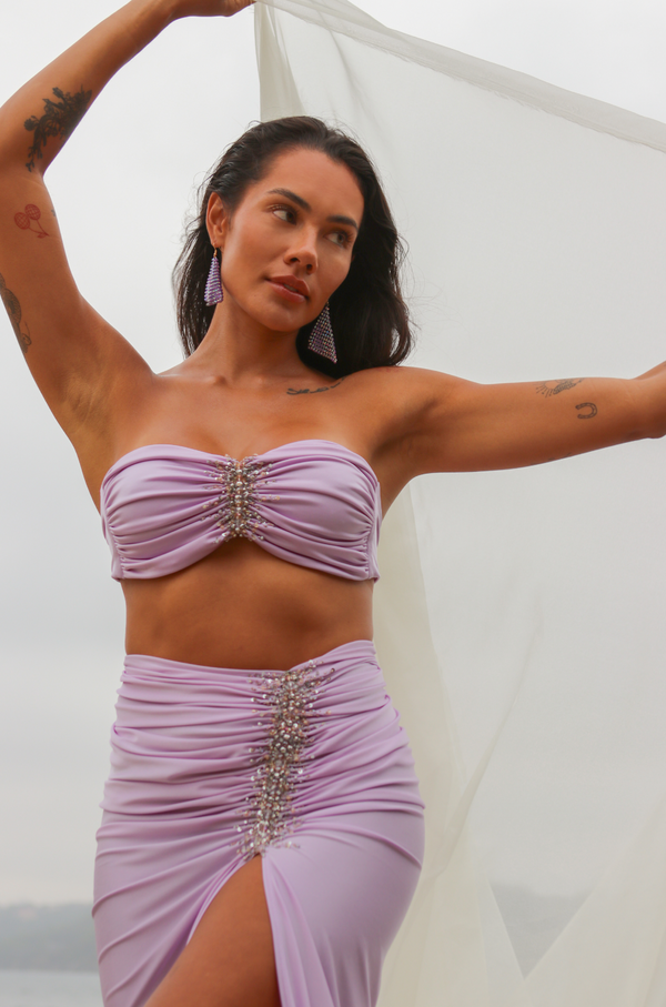 SERENDIPITY TWO PIECE SET LILAC BLACK