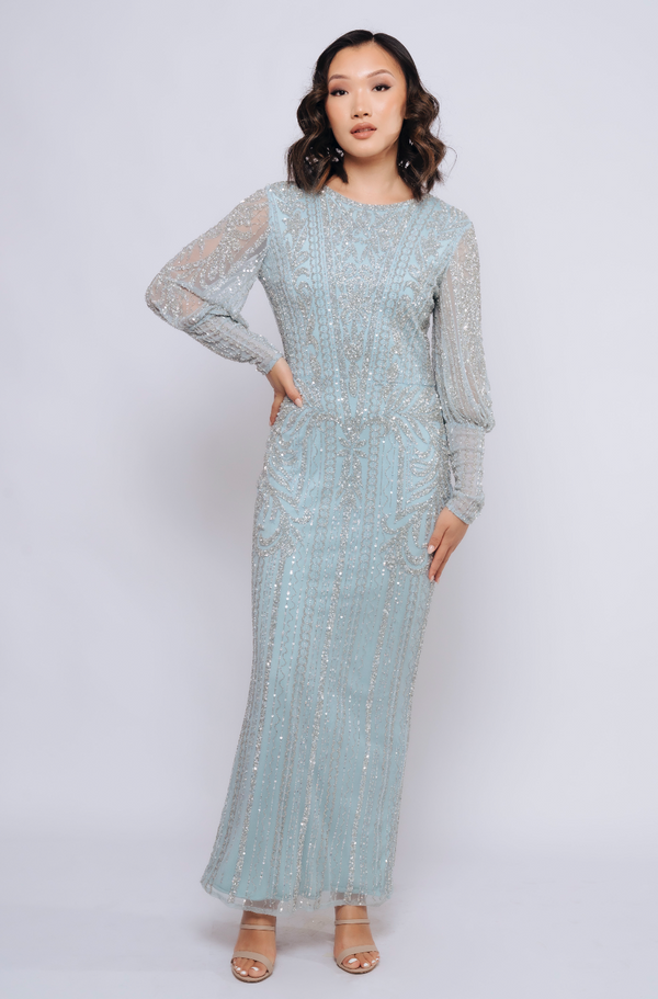 DIANA BELLE SLEEVE MAXI BLUE BY MY SECRET WARDROBE BLUE