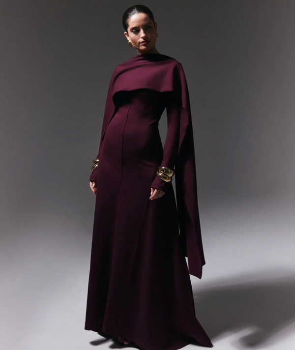 ELYSIAN DRESS BY MUZA BURGUNDY