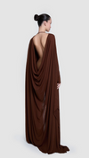 ALUYA MESH DRAPED CAPE BY BBXBRAND BROWN