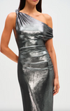 NYRA METALLIC GOWN BY MISHA BROWN
