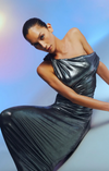 NYRA METALLIC GOWN BY MISHA BROWN