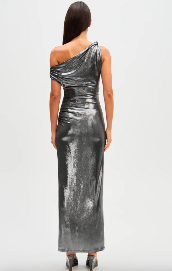 NYRA METALLIC GOWN BY MISHA BROWN