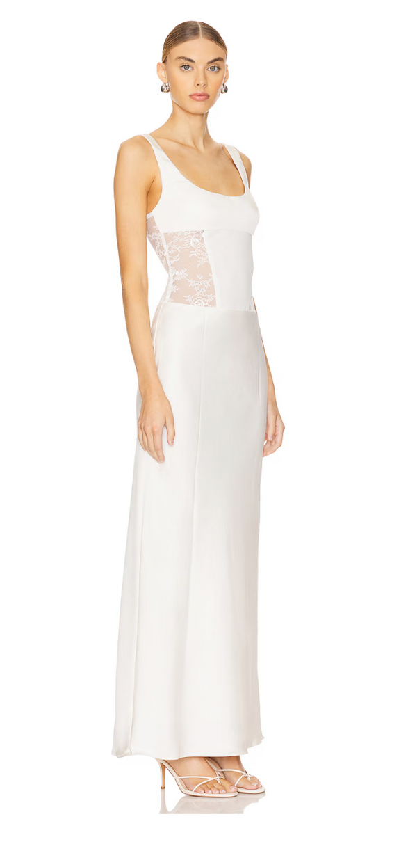 OLIMPIA CORSET DRESS BY BEC AND BRIDGE CREAM