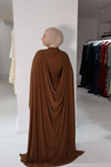 ALUYA MESH DRAPED CAPE BY BBXBRAND BROWN