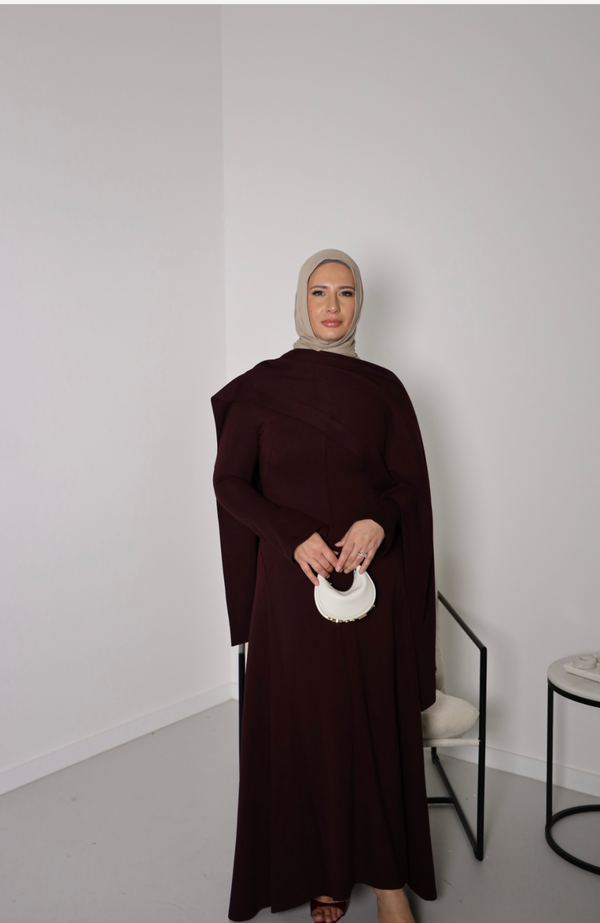 ELYSIAN DRESS BY MUZA BURGUNDY