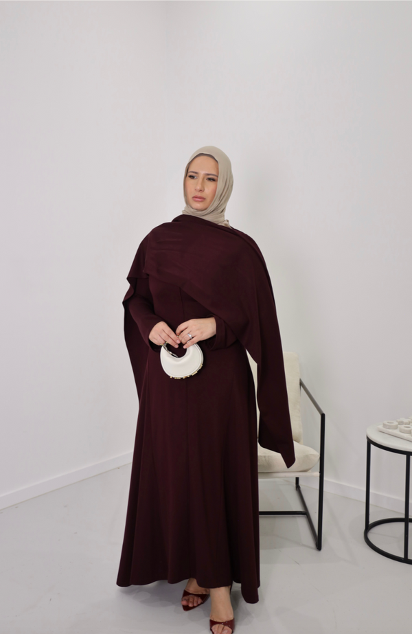 ELYSIAN DRESS BY MUZA BURGUNDY