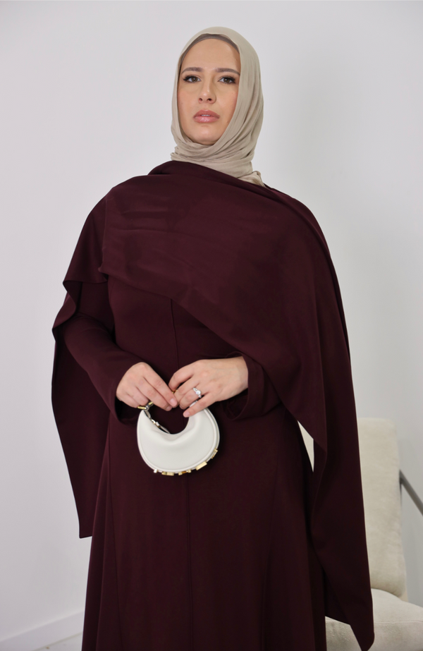 ELYSIAN DRESS BY MUZA BURGUNDY