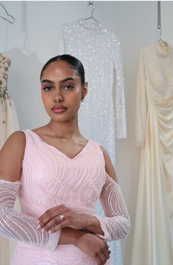 PINK CUT OUT LONG SLEEVE DRESS