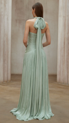 URANIE MINT GREEN GATHERED MAXI