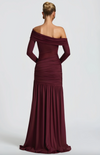 ANASTASIA ONE SHOULDER GATHERED MAXI DRESS