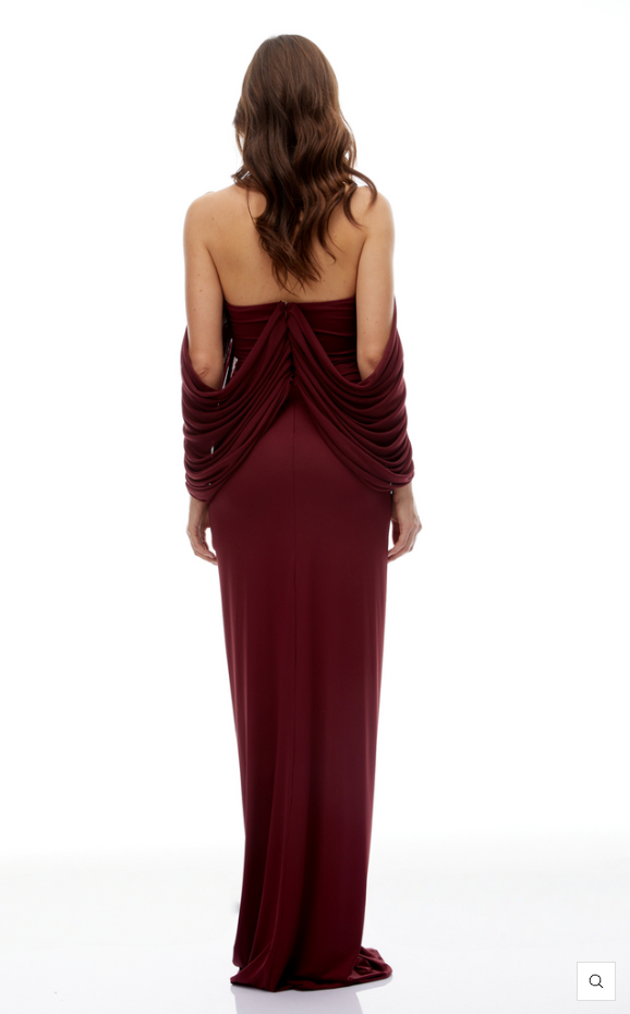 ELEA MAXI DRESS BURGUNDY