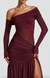 ANASTASIA ONE SHOULDER GATHERED MAXI DRESS