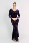 VELVED MISHA GOWN BY MY SECRET WARDROBE PURPLE