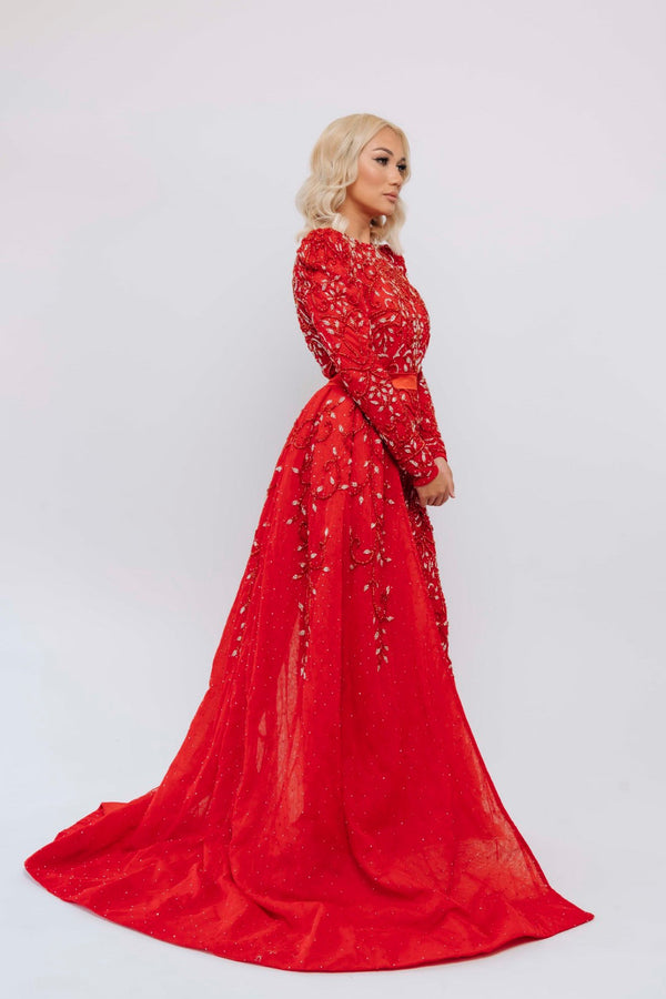 VICTORIA MAXI GOWN BY MY SECRET WARDROBE RED