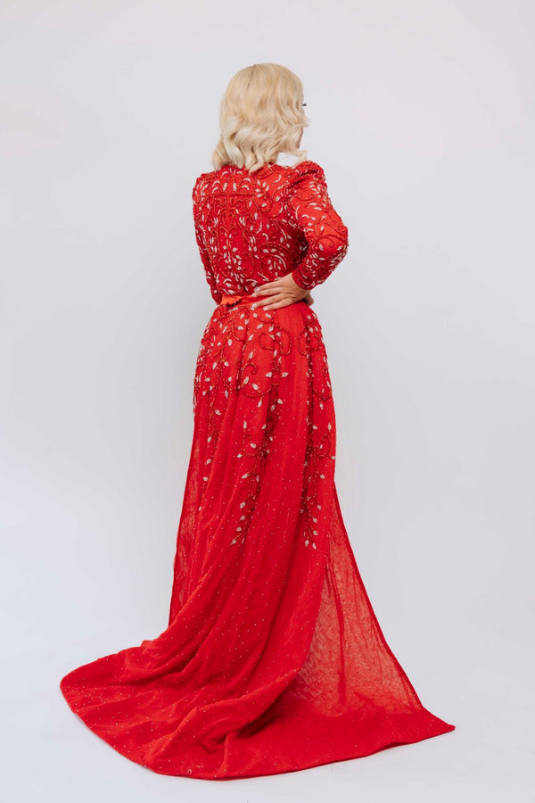 VICTORIA MAXI GOWN BY MY SECRET WARDROBE RED