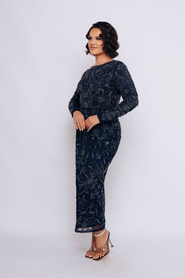 ADELLA MIDI BY MY SECRET WARDROBE NAVY